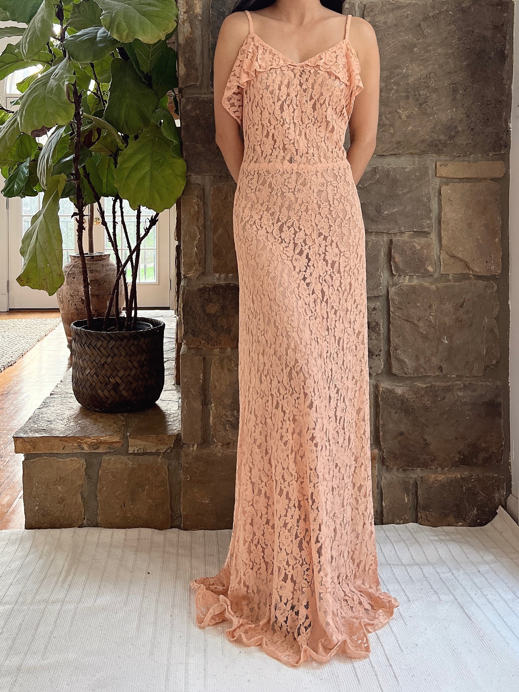 Ombre Dusty Pink Georgette Gown | Gowns, Ombre gown, Best gowns